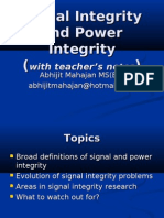 Introduction To Signal Integrity: Mahajan