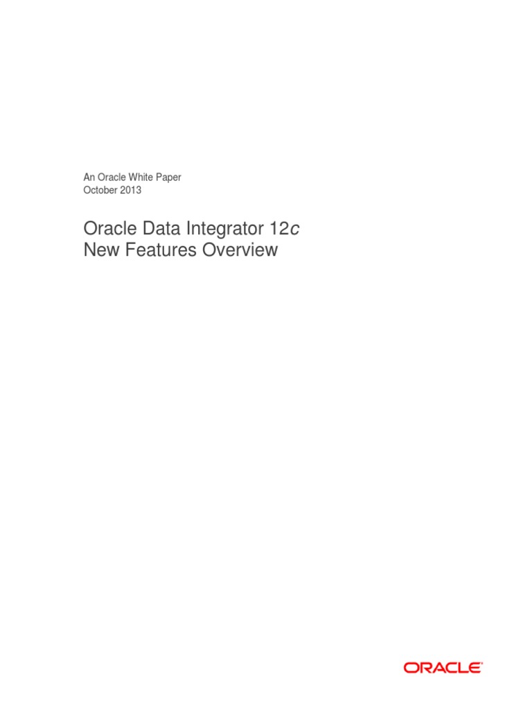 Oracle Data Integrator Features PDF