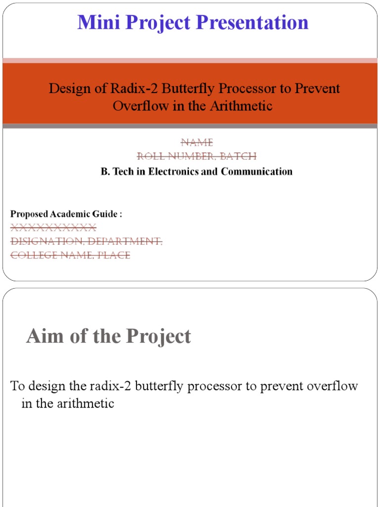 Radix-2 Butterfly Processor Design | PDF | Computers