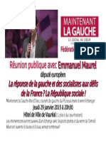 Reunion Publique Emmanuel Maurel Le 29 Janvier 2015