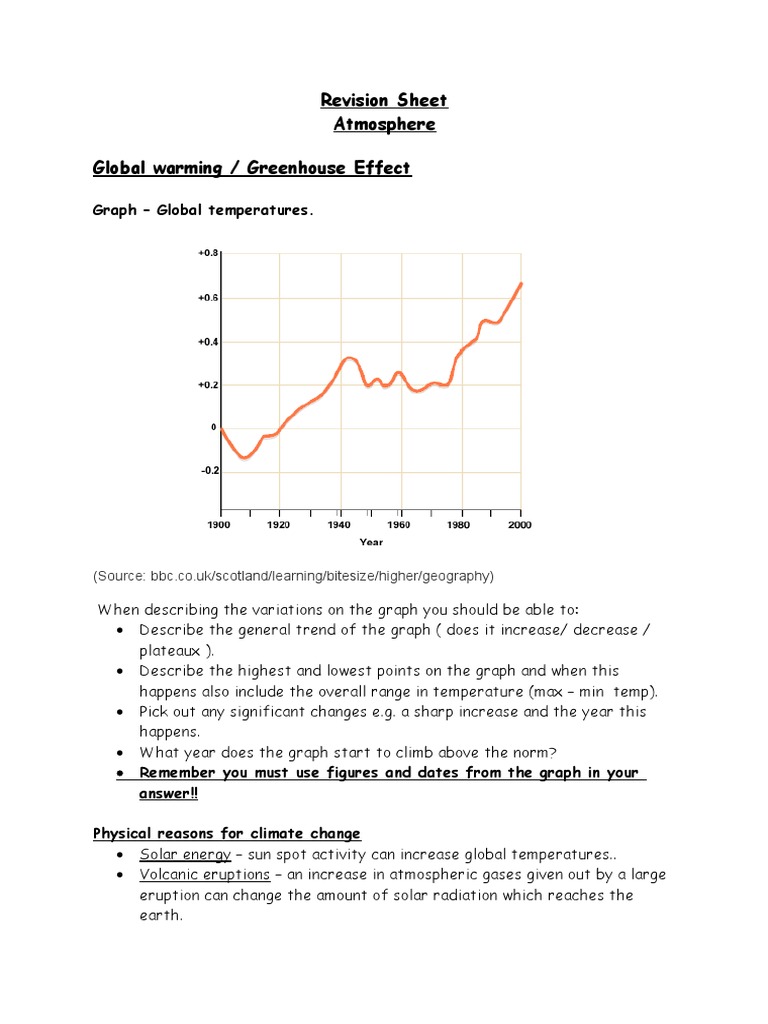 Climate Change Revision Guide | PDF