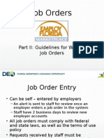 Part II: Guidelines For Writing Job Orders