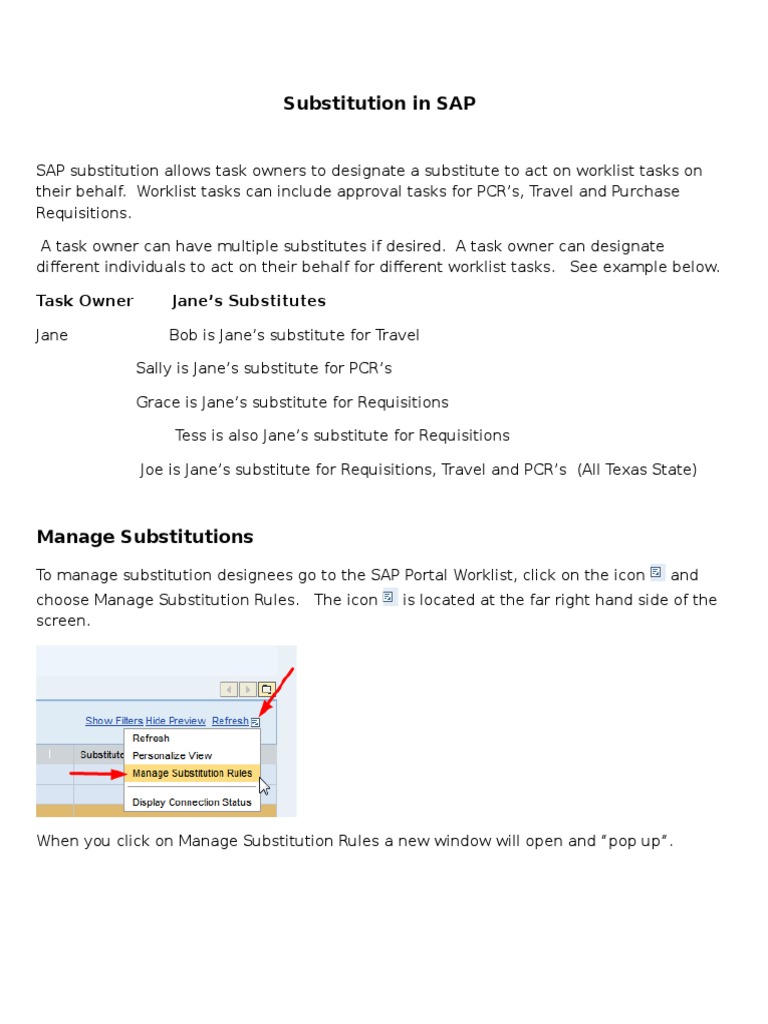 SAP Substitution Rules Management Guide | PDF