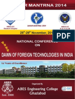 Dawn of Foreign Technologies in India: Savoir Mantrna 2014