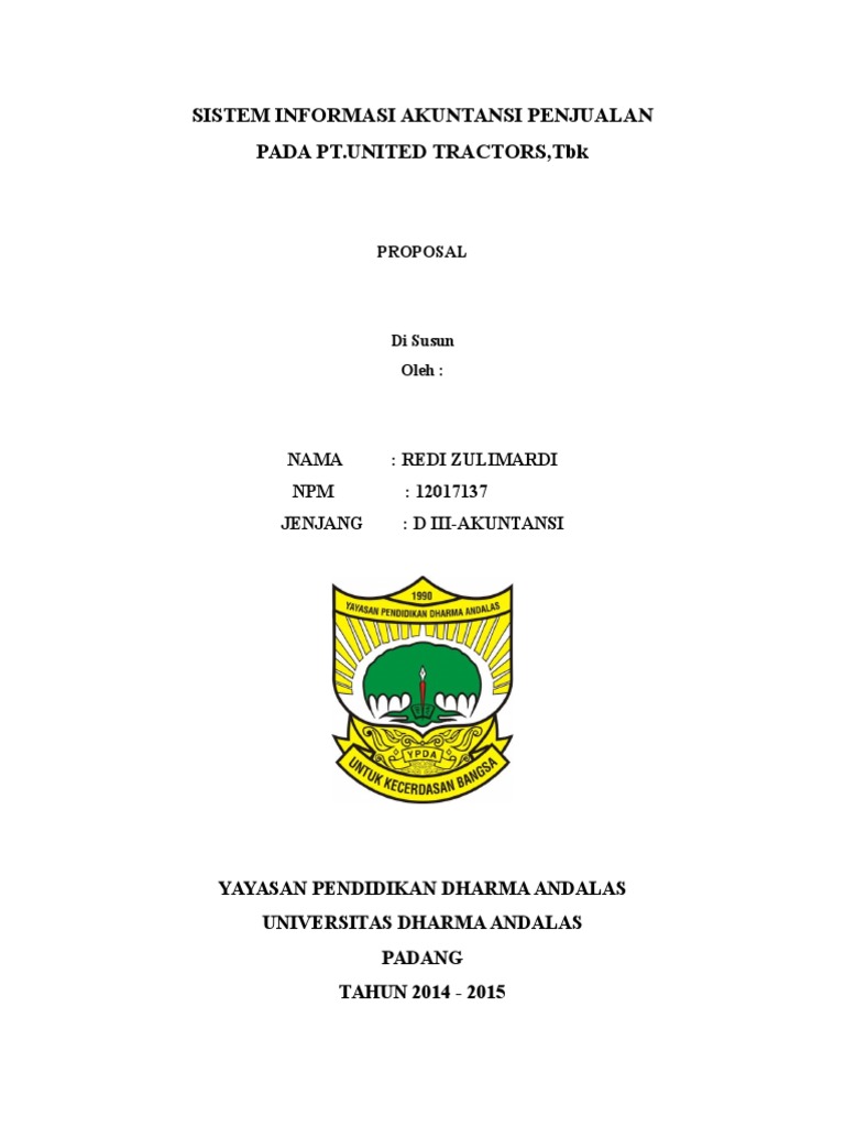 Pengajuan Skripsi Dharma Andalas