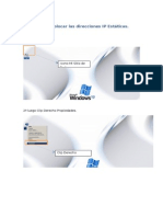 Manual Para Colocar Las Direcciones IP Estáticas