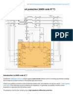 Transformer Differential Protection ANSI Code 87 T