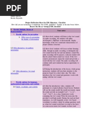 udl lesson plan