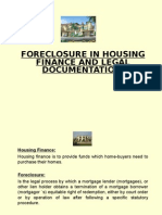 Foreclosure in Housing Finance and Legal Documentation