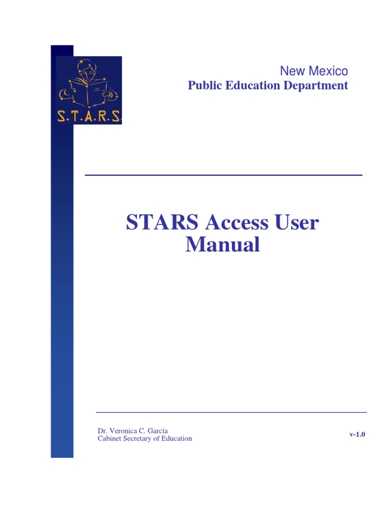 STARS Access User Manual for New Mexico | PDF | Computer File | Computing