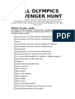 Scavenger Hunt List 2014