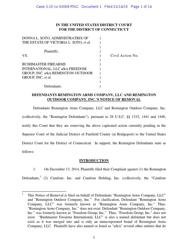 Newtown Shooting Lawsuit Download Free PDF Diversity Jurisdiction