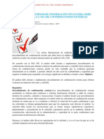 f1) Lo Que Todo Auditor Financiero Debe Conocer de La Nia 505, Confirmaciones Externas