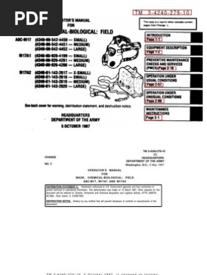 M17 Gas Mask Manual