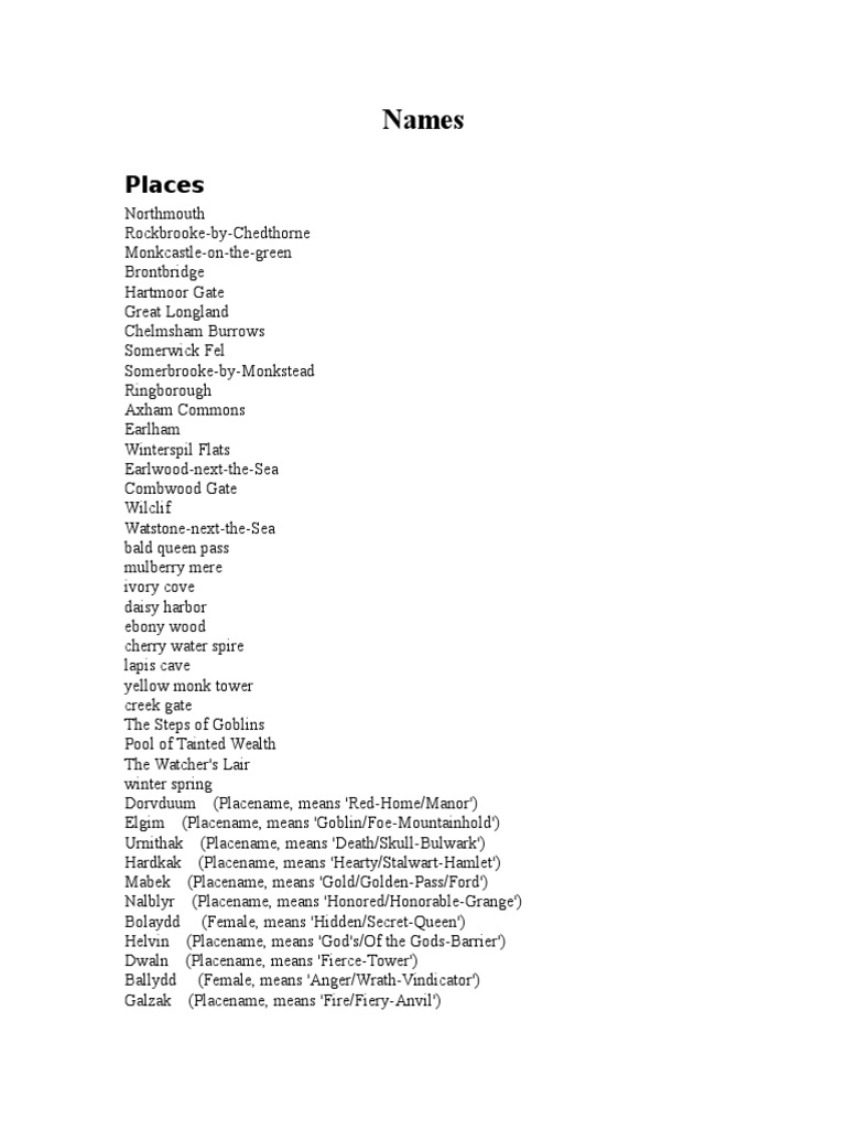 Female Names with Meanings and Origins | PDF