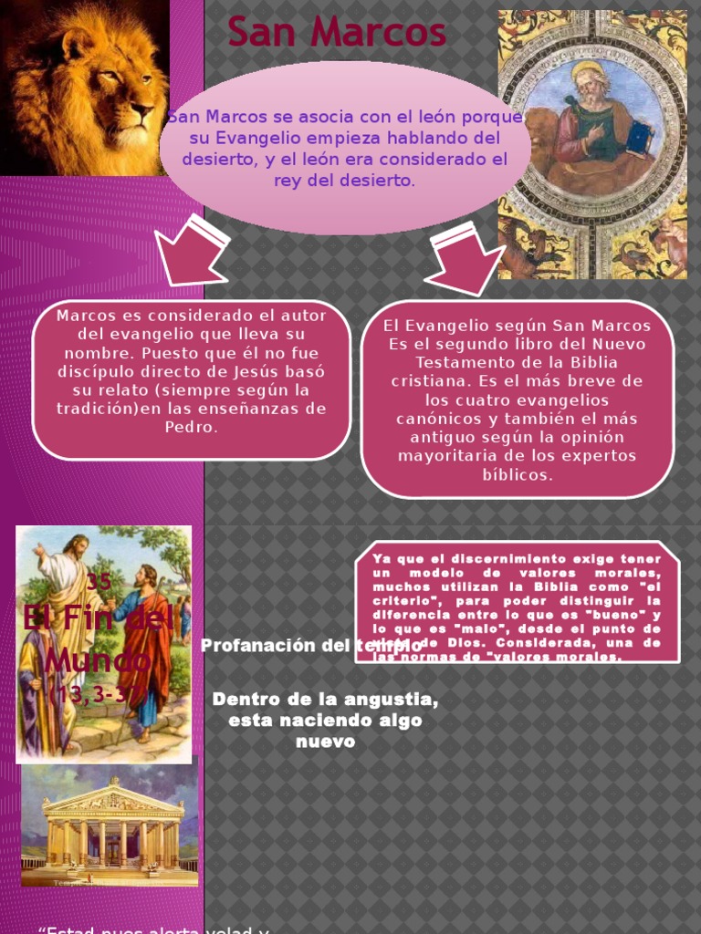 Enseñanzas del Evangelio de San Marcos | PDF | Evangelio de Marcos ...