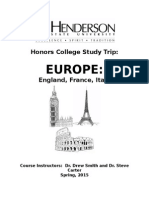 2015 Honors College Europe Syllabus 1 21 2015