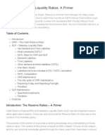 Cash Reserve and Liquidity Ratios_ a Primer