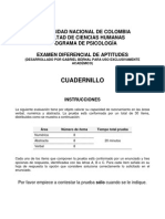 Examen Diferencial Aptitudes