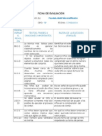 Fichas de Evaluación.