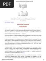 História da Formação Profissional e da Educação