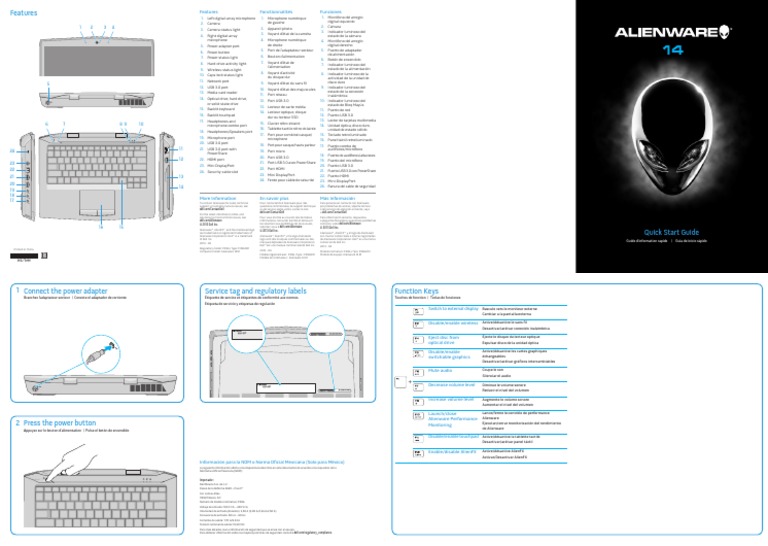 Alienware-14 Setup Guide Es-Mx | PDF | Hardware de la computadora ...