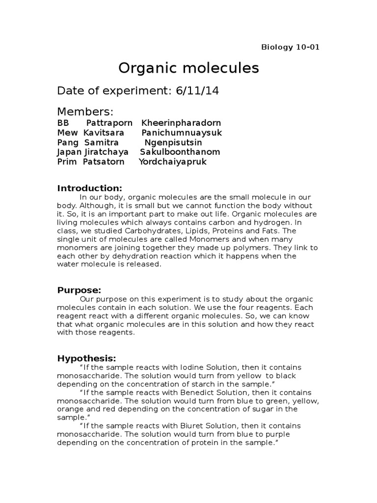 Biolabreport | PDF | Starch | Polysaccharide