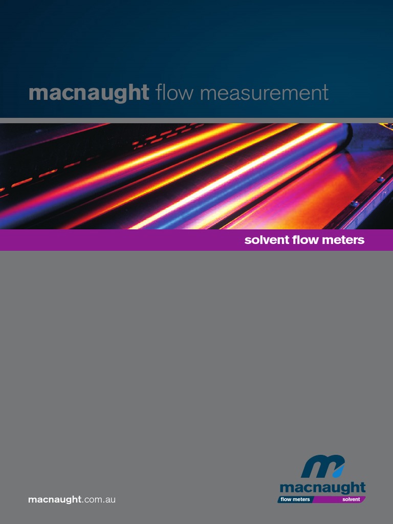 Solvent Flow Meter Catalogue PDF PDF Flow Measurement Switch