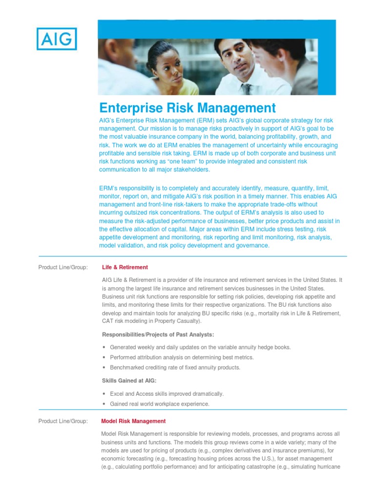 Web Chages Enterprise Risk Management Profile - tcm3171-556690 | PDF ...