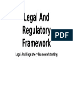 Legal and Regulatory Framework