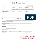 Cadcam: Certificate Request Form