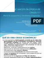 Pymes Consejos en Epoca de Crisis 