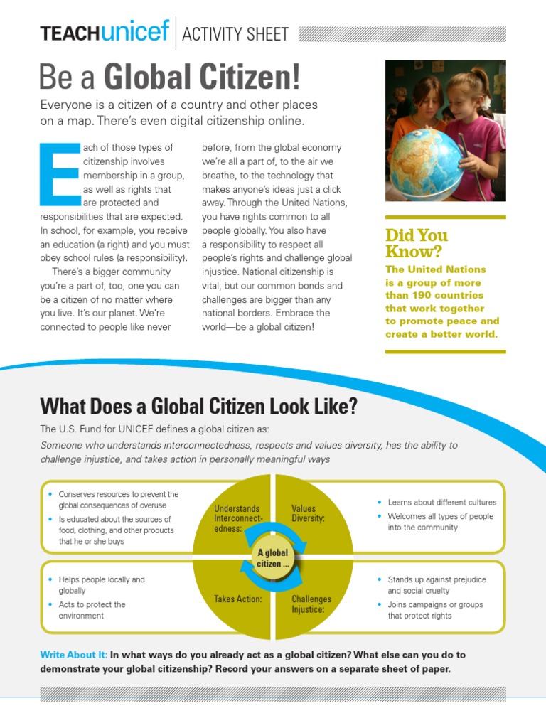 Understanding Global Citizenship | PDF | Citizenship | Human Rights