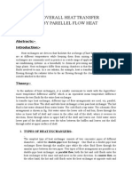 Determine Overall Heat Transfer Cofficient by Parellel Flow Heat Exchanger