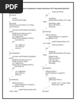 Double Ended Queue ADT Using Doubly Linked List