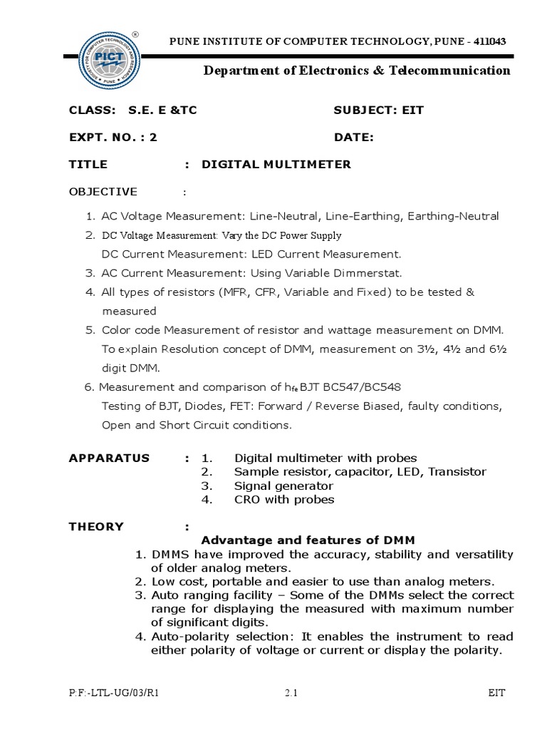 Understanding Digital Multimeters A Comprehensive Guide to