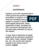 Capital Formation Essential for Economic Development