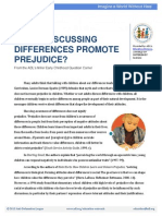 Won T Discussing Differences Promote Prejudice