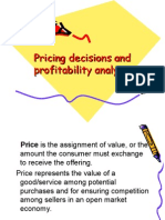 Pricing Decisions and Profitability Analysis