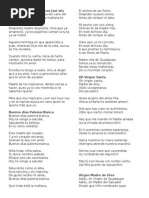 Cantos a María: Letras y Alabanzas | PDF | María, madre de Jesús ...