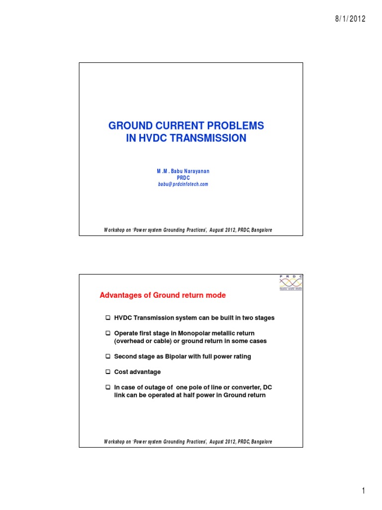 HVDC Ground Electrode PDF High Voltage Direct Current Electric Power System