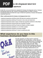 Download Top 10 business development interview questions and answerspptx by jeryjonh SN253501733 doc pdf