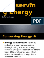 Conservin G Energy: By: Patrick Gorospe