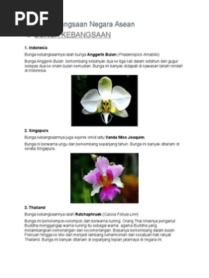 Bunga Kebangsaan Negara Asean  PDF