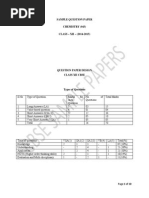 Chemistry Cbse Mock Test