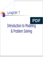 Introduction To Modeling & Problem Solving