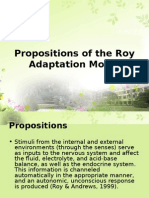 Propositions of The Roy Adaptation Model