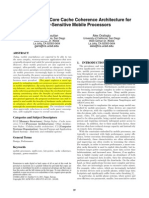 Dynamic, Multi-Core Cache Coherence Architecture For Power-Sensitive Mobile Processors