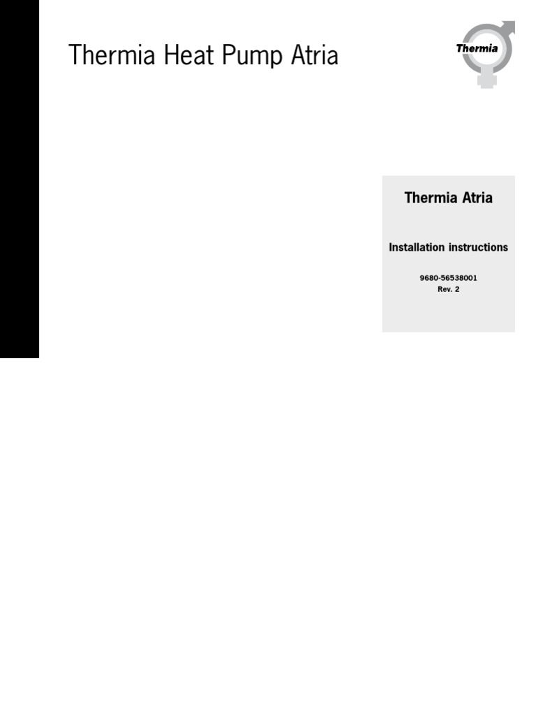 Thermia Atria Installation Guide | PDF | Hvac | Heat Pump