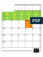Website Calendar March